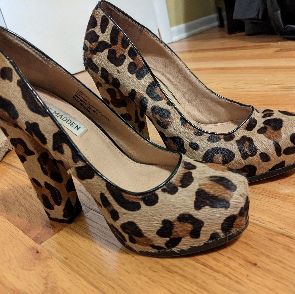 Size 6.5- Steve Madden Leopard-Print Heels